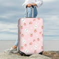 thumbnail image 3 of Lsque Rabbit And Peach Printed Luggage Cover, Travel Luggage Protector,Scratch and Dirt Resistant, Fits 18-32 Inch Luggage - Small, 3 of 9