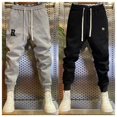 thumbnail image 5 of Pantalones deportivos para hombre, lisos, con estampado de otoño e invierno, para hombre, pantalones de chándal, pantalones harén, ropa de calle plana, holgados, informales, elásticos, talla XXL, para, 5 of 5