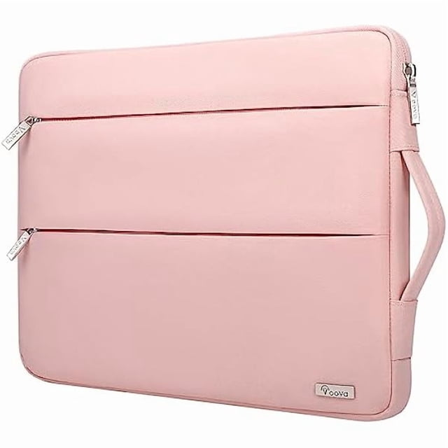 Chenchen 13 13.6 Inch Laptop Sleeve Case Compatible with MacBook Air 13 M1/M2/M3/M4 2020-2025, MacBook Pro 13/14, IPad Air/Pro 13, Waterproof Slim Computer Bag Cover with Handle, Sakura Pink