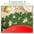 thumbnail image 4 of Round Felt Placemats Heat Resistant Table Mats Non Slip Dining Table Protector Washable Green Style, 4 of 6