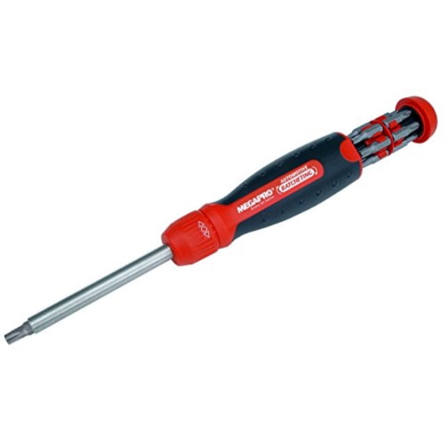 Photo 1 of ***USED***megapro 211r1c36rd 1-inch 13-in-1 ratcheting automotive driver bits, red