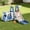Blue, variant on KORIMEFA 6-IN-1 Toddler Slide Set for kids Age 1-4, Bus-Themed Climber Indoor Outdoor Playset with Slide, Basketball Hoop, Climber, Wheel