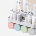 thumbnail image 2 of Soporte Para Cepillos De Dientes Baño Multifuncional Sin Taladros Montado En La Pared Estante Múltiples Estables Estante De Almacenamiento De Cosméticos Soporte De Almacenamiento Eigraketly HA018217-00, 2 of 7