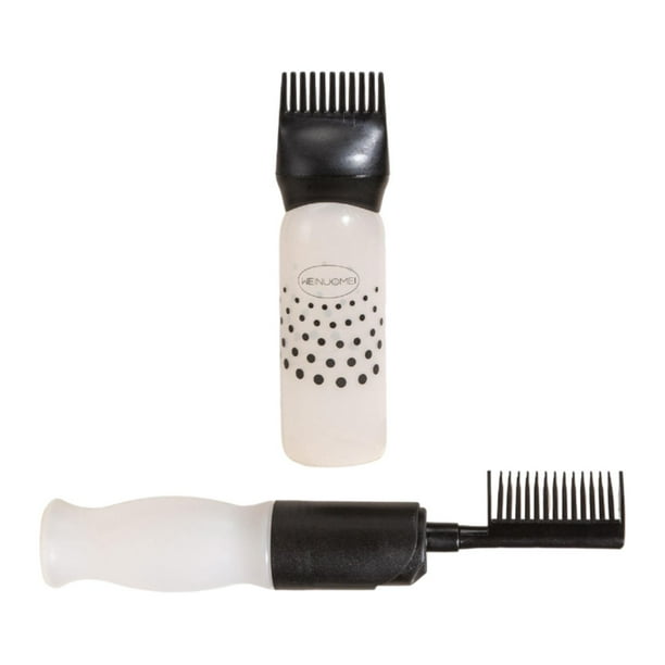 2 botellas de aceite para el cabello Salvador Peine de tinte 120ml Negro