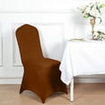 thumbnail image 6 of BalsaCircle Cinnamon Brown Spandex Stretchable Banquet Solid Chair Covers Slipcovers, 6 of 8