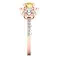 thumbnail image 3 of 1.46 ct Round Cut Natural Citrine Three-Stone Engagement Ring for Women in 18K Rose Gold, 3 of 5