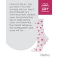 thumbnail image 7 of MeMoi Floating Hearts Bamboo Blend Crew Socks - Womens - Female, One Size, White, 7 of 7