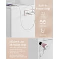 thumbnail image 4 of VASAGLE Vanity Desk with Mirror and Lights, 43.3-Inch Wide Makeup Vanity with Upholstered Vanity Stool, Power Outlets, Dimmable LED Lights, Storage Drawer, for Bedroom, Cloud White, 4 of 6