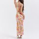 thumbnail image 3 of Vestido largo Ygjytge para Mujer sin mangas estampado floral Amarillo L, 3 of 9