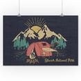 thumbnail image 2 of Glacier National Park, Montana, Camping Scene (16x24 Giclee Gallery Art Print, Vivid Textured Wall Decor), 2 of 3