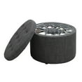 thumbnail image 3 of Convenience Concepts Designs4Comfort Round Fabric Shoe Ottoman, Gray, 3 of 4