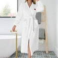 thumbnail image 2 of Ihph7 Fluffy Robe Plush Robes for Women Long Robes for Women Full Length Robe Robes for Women Fleece Robe Shower Robe for Women Hotel Robe White M, 2 of 4