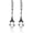Clear White, variant on Vintage Earrings for Women Sterling Silver Retro Drop Dangle Leverback Earrings with 8x6mm Oval Genuine or Simulated Birthstone Crystal from Austria, Anniversary Jewelry Gifts for Her (Gift Box)