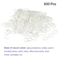 thumbnail image 3 of Uxcell Rubber Band, Rubber Elastic Band with Clips for Home Office White 600Pcs, 3 of 5
