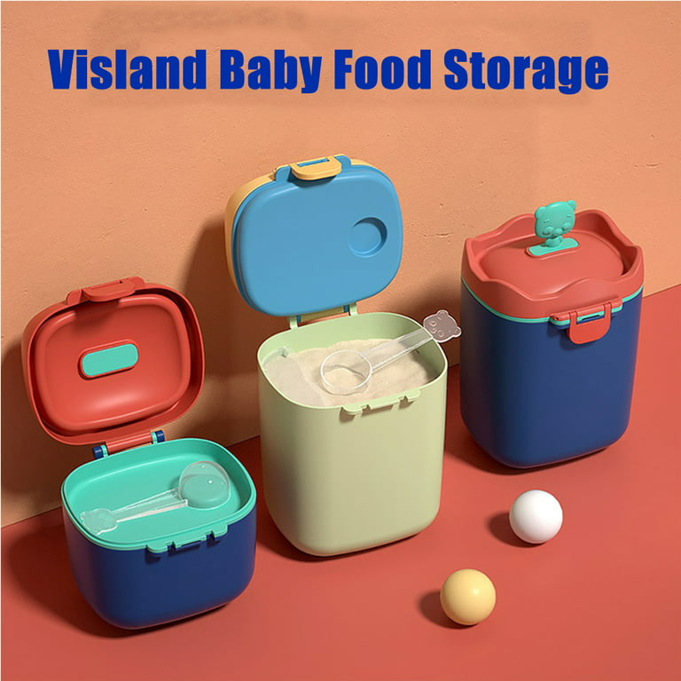 Visland Large Capacity Portable Formula Dispenser with Scoop, BPA Free Milk Powder Container, Baby Food Storage, Candy Fruit Box, Snack Containers