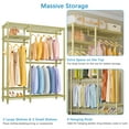 thumbnail image 2 of VIPEK V2S Heavy Duty Clothes Rack 4 Tiers Wire Shelving Garment Racks with 3 Hanging Rods, Gold, 2 of 8