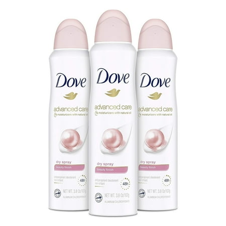 Dove Dry Spray Antiperspirant Deodorant for Women Beauty Finish for 48 Hour Protection And Soft And Comfortable Underarms 3.8 oz 3 Count