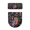 thumbnail image 2 of HELLHERO Colorful Owl Floral Toilet Seat Lid Cover Set Fits All Toilet Shapes Toilet Top Cover & Pack of 2 for Bathroom Supplies Stretchy Fabric Stretch, 2 of 8