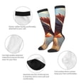 thumbnail image 4 of Picia Women Crew Soft Moisture-wicking Socks Ferocious Dragon Fury Pattern Design Cotton Socks, One Size fit All, 4 of 9