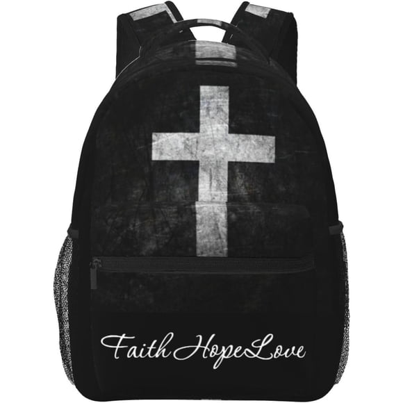 Christian Bible Laptop Backpack Jesus Backpack Travel Bag Laptop Computer Cross Backpack Bag for Women Men