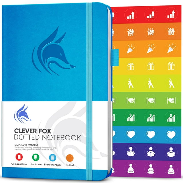 Cuaderno Clever Fox Dotted Dot Grid A5 con accesorios
