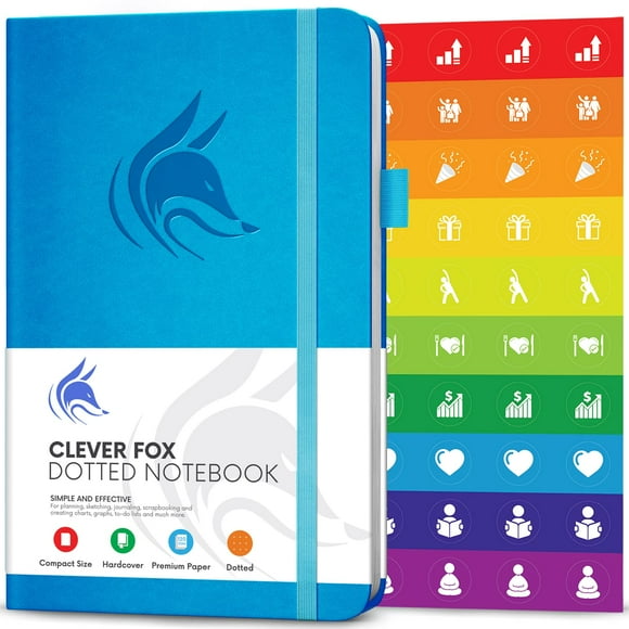 Cuaderno Clever Fox Dotted Dot Grid A5 con accesorios