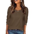 thumbnail image 5 of Zeagoo Long Sleeve Tunic Tops For Women Womans Top Fall Casual Long Shirts Crew Neck Sweatshirts Fall Outfits For Women 2025, 5 of 6