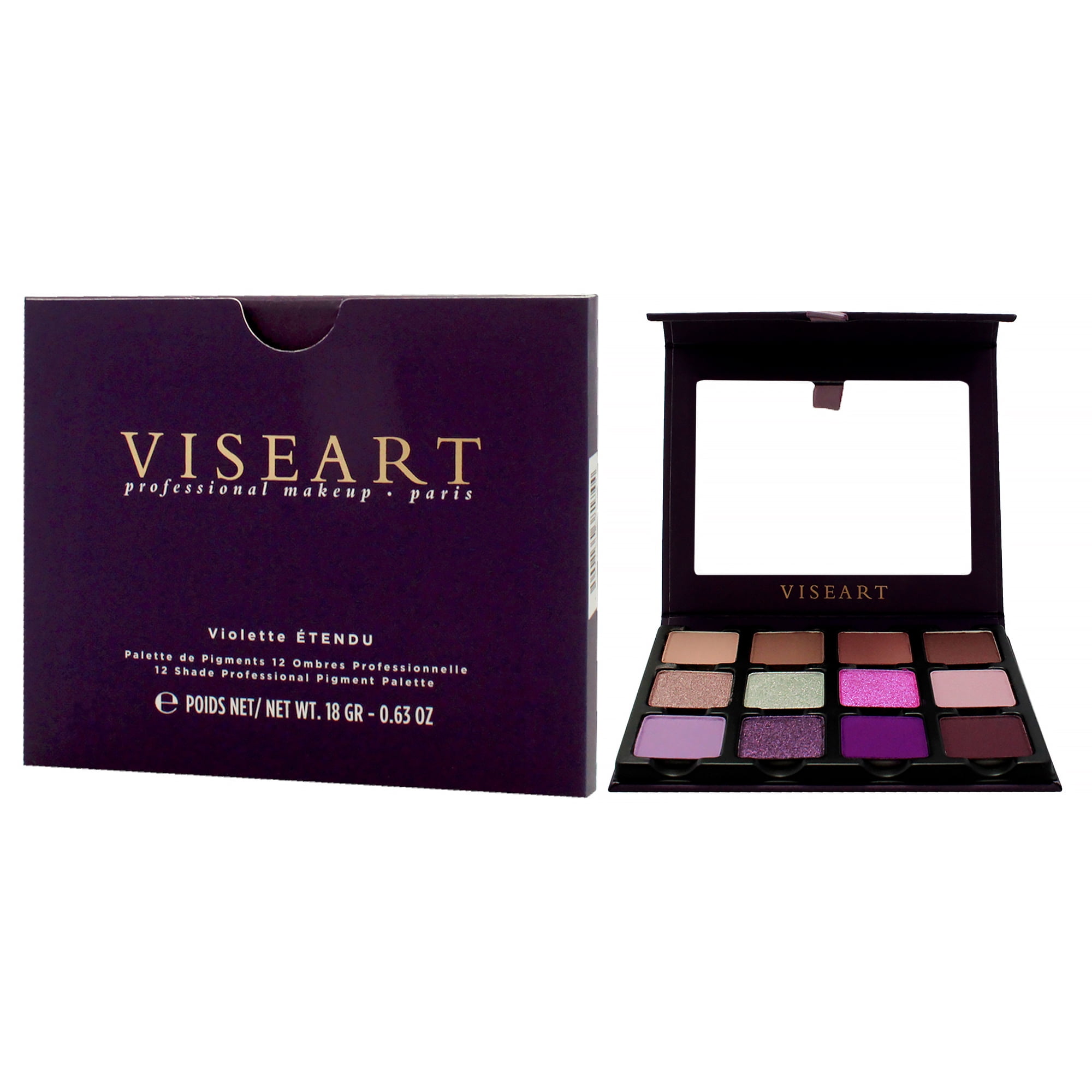 Viseart Paris Eyeshadow Palette - Violette Etendu , 0.63 oz Eye Shadow