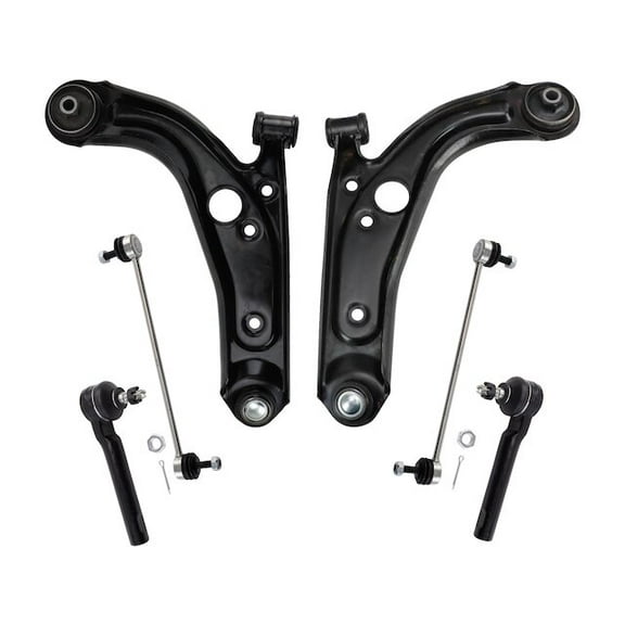 Front Control Arm Ball Joint Tie Rod and Sway Bar Link Kit 6 Piece - Compatible with 2012 - 2017 Fiat 500 2013 2014 2015 2016
