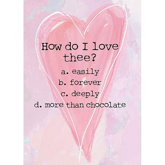 Jumbo Valentine's Day Greeting Card (8X11) by Art From The Heart | Single Supersized Card (All of the Above)