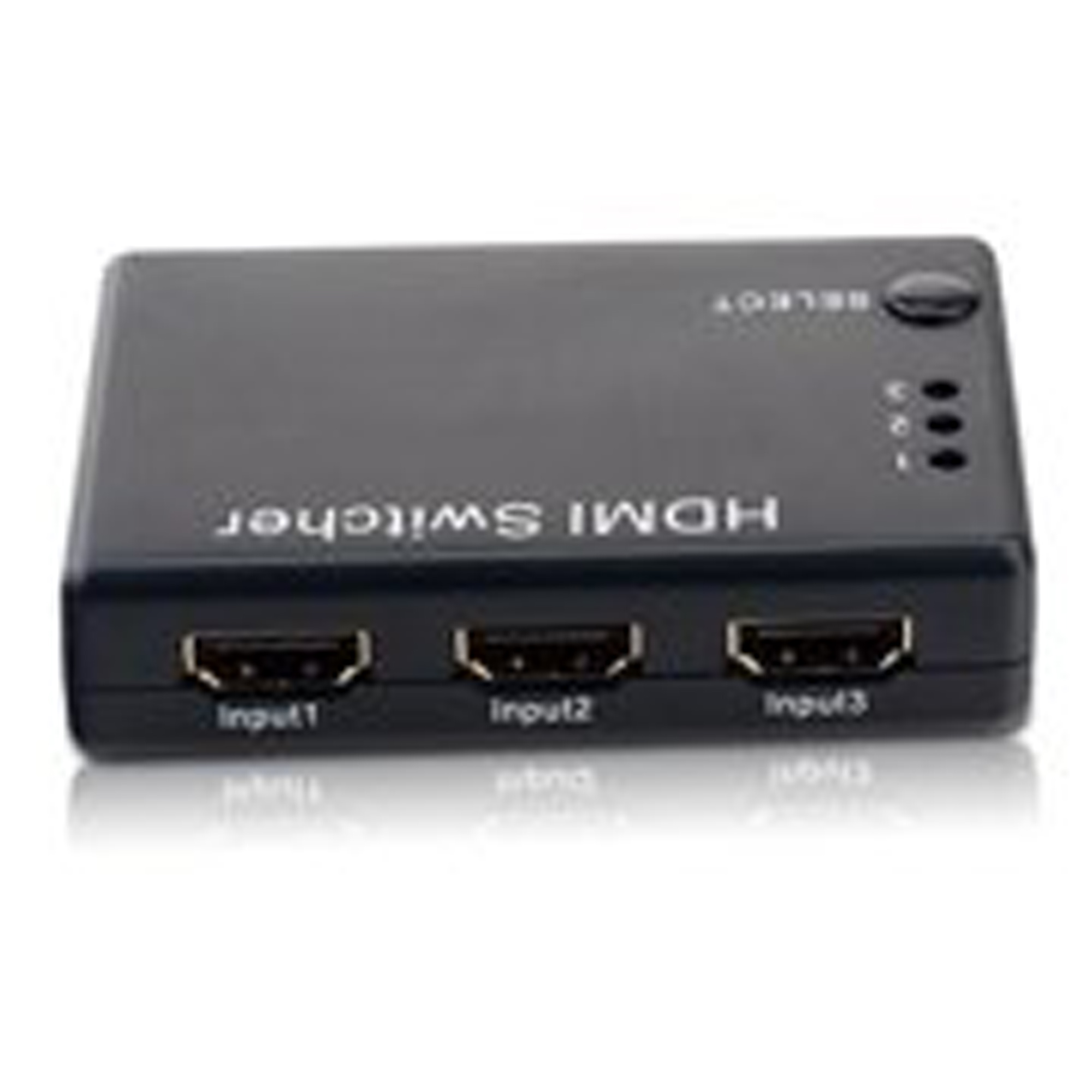 3 Port HDMI Mini Switcher Splitter with IR Remote Control External IR