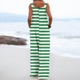 thumbnail image 4 of BLVB Women Overalls Sleeveless Striped Jumpsuits Wide Leg Bib Pants Rompers Summer Beach Outfits with Pockets, 4 of 7