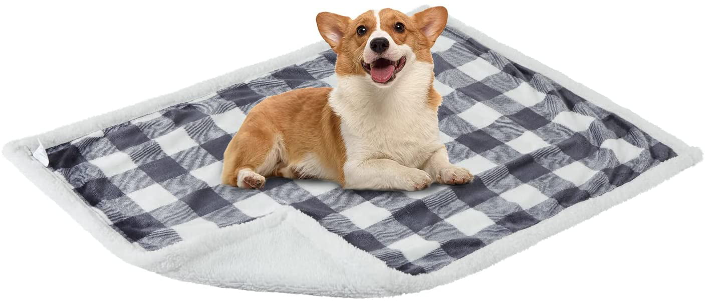 Waterproof Pee Proof Dog Blanket for Bed Couch Sofa, Buffalo Plaid