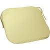Jordan Manufacturing 22" x 23" Solid Canary Yellow Outdoor Seat Pad with Ties
