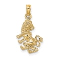 thumbnail image 4 of 14k Yellow Gold 3-D Leo Zodiac Charm Pendant, 4 of 5