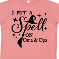 thumbnail image 4 of Inktastic I Put a Spell on Oma and Opa Witch Hat and Broom Boys or Girls Toddler T-Shirt, 4 of 5