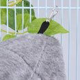 thumbnail image 4 of Adorable Bird Sleeping Bed Parrot Hammock Warm Plush Birds Nest Pet Hanging Hut for Home Cage Bird Parrot (Grey, Small Size), 4 of 4