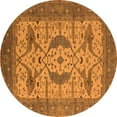 thumbnail image 1 of Ahgly Company Indoor Round Oriental Orange Industrial Area Rugs, 4' Round, 1 of 4