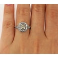 thumbnail image 6 of HeartsAndYou 4ct Cushion Moissanite Halo Milgrain Vintage Inspired Engagement Ring for Women 18k White Gold over Silver, 6 of 8