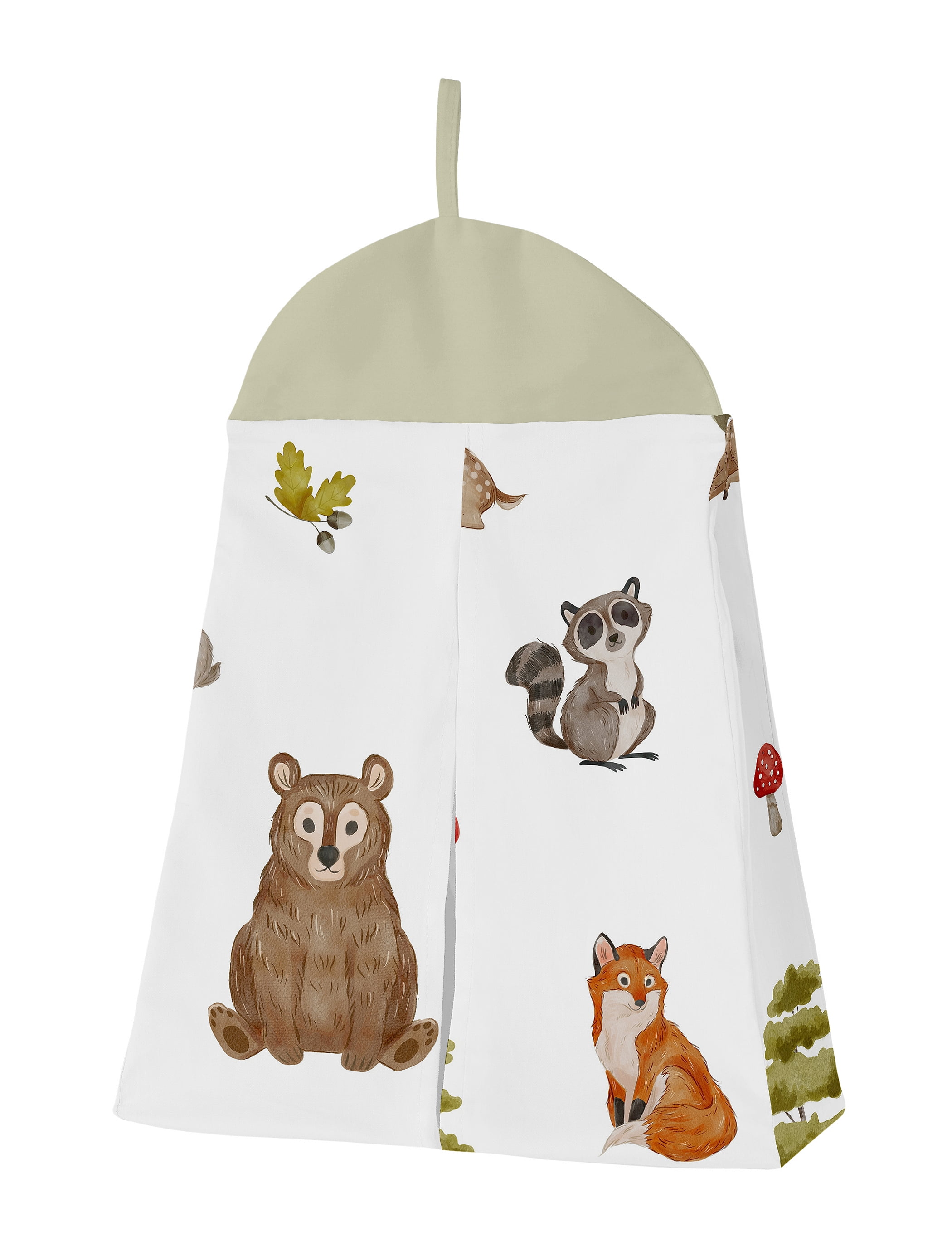 Sweet Jojo Designs Watercolor Woodland Forest Animals Multicolor Crib Bedding + BreathableBaby Breathable Mesh Liner Pad