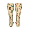 thumbnail image 6 of Honeii Groovy American Western Footwear Print Calf Socks Sports Socks Seamless Toe, Trouser Socks,Knee High Long Socks for Women and Men-One Size, 6 of 8