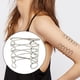 thumbnail image 3 of Brazalete Brazalete Brazalete Ahuecado Decortive para Femenina Plata F Hugo Brazalete Brazo, 3 of 5