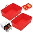 thumbnail image 2 of Rectangular Air Fryer Silicone Baking Pan Large Silicone Air Fryer Pad Silicone Air Fryer, 2 of 5