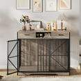 thumbnail image 4 of 44 Inch Dog Crate Furniture,Large Dog Kennel Furniture Indoor,Heavy Duty Dog Kennel End Table with Storage Drawers & 2 Lockable Doors, ndoor Pet Cage for Medium,Small Breeds,Decorative Dog Crate, 4 of 6