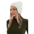 thumbnail image 3 of Wear Sierra Women’s Beanie Earflaps, Soft Knit Warm Full Coverage Design, Cream, One Size, 3 of 3