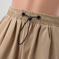 thumbnail image 6 of WTXUE Cargo Pants For Women High Waisted, Womens Trousers 2024 Cargo Pants Woman Relaxed Fit Waisted Zipper Slim Drawstring Waist Pockets, Slacks Scrub Pants Pantalones De Mujer, 5-Khaki, 6 of 9