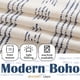thumbnail image 5 of Cortinas Jinchan Boho para ropa de cocina, 36 cm, color azul sobre beige, 5 of 9