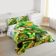 thumbnail image 3 of Feelyou Kawaii Gnome Kids Full Size Comforter Sets, Western St. Patrick's Day Bedding Comforter Set, Green Shamrock Reversible Bedding Sets, Ultra Soft Bedroom Decor, 3pcs, 3 of 8