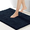 thumbnail image 4 of Navy Blue Soft Cozy Plush Chenille Bath Mat Highly Absorbent Shower Mat Non Slip Bathroom Rug (19" x 30"), 4 of 5
