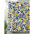 thumbnail image 2 of Fsddascl Lemon Summer Shower Curtain Set - 60" x 72" Washable Bathtub Curtain with 12 Hooks, Spring Pastoral Watercolor Fruit Leaf Waterproof Fabric Stall Shower Curtains for Bathroom/Bathtub Décor, 2 of 6